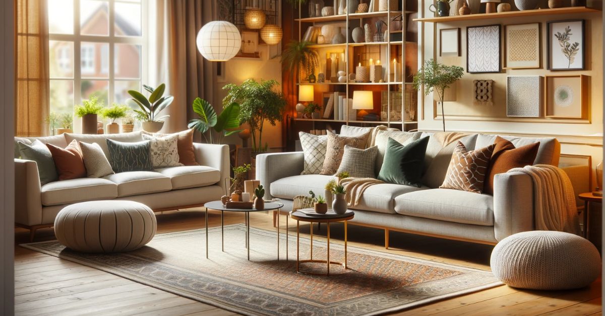 Stue med nye sofaer